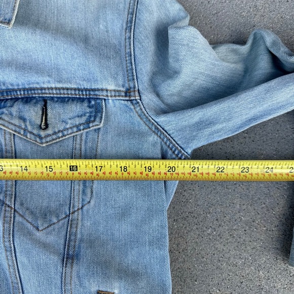 Levis's Denim Trucker Jacket Men Light Wash Blue Size Medium - Picture 4 of 6